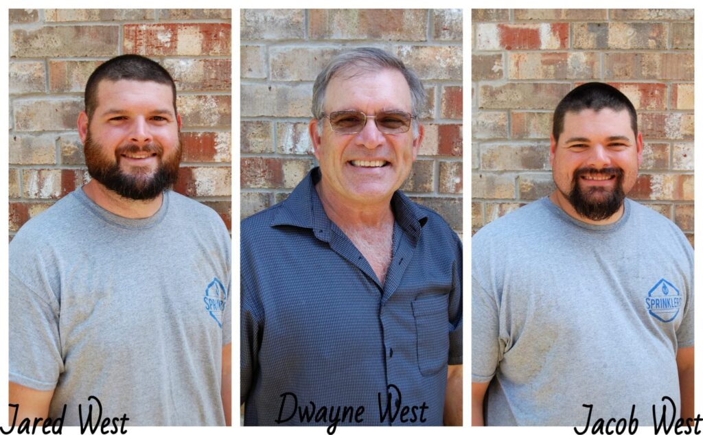 Jared West, Dwayne West, and Jacob West of H2O Sprinkler Systems and Irrigation Systems